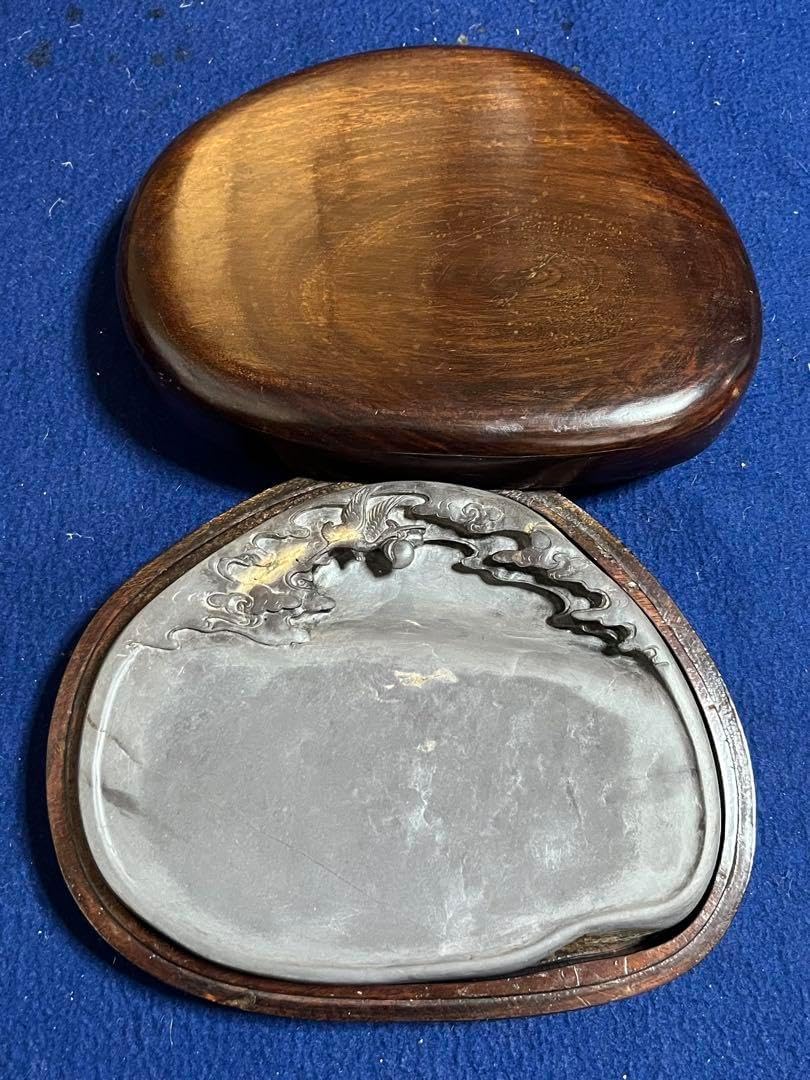 中国 楕円形 小硯 唐木 文房具 中国 楕円形 小硯 唐木 文房具 中国 楕円形 小硯 唐木 文房具